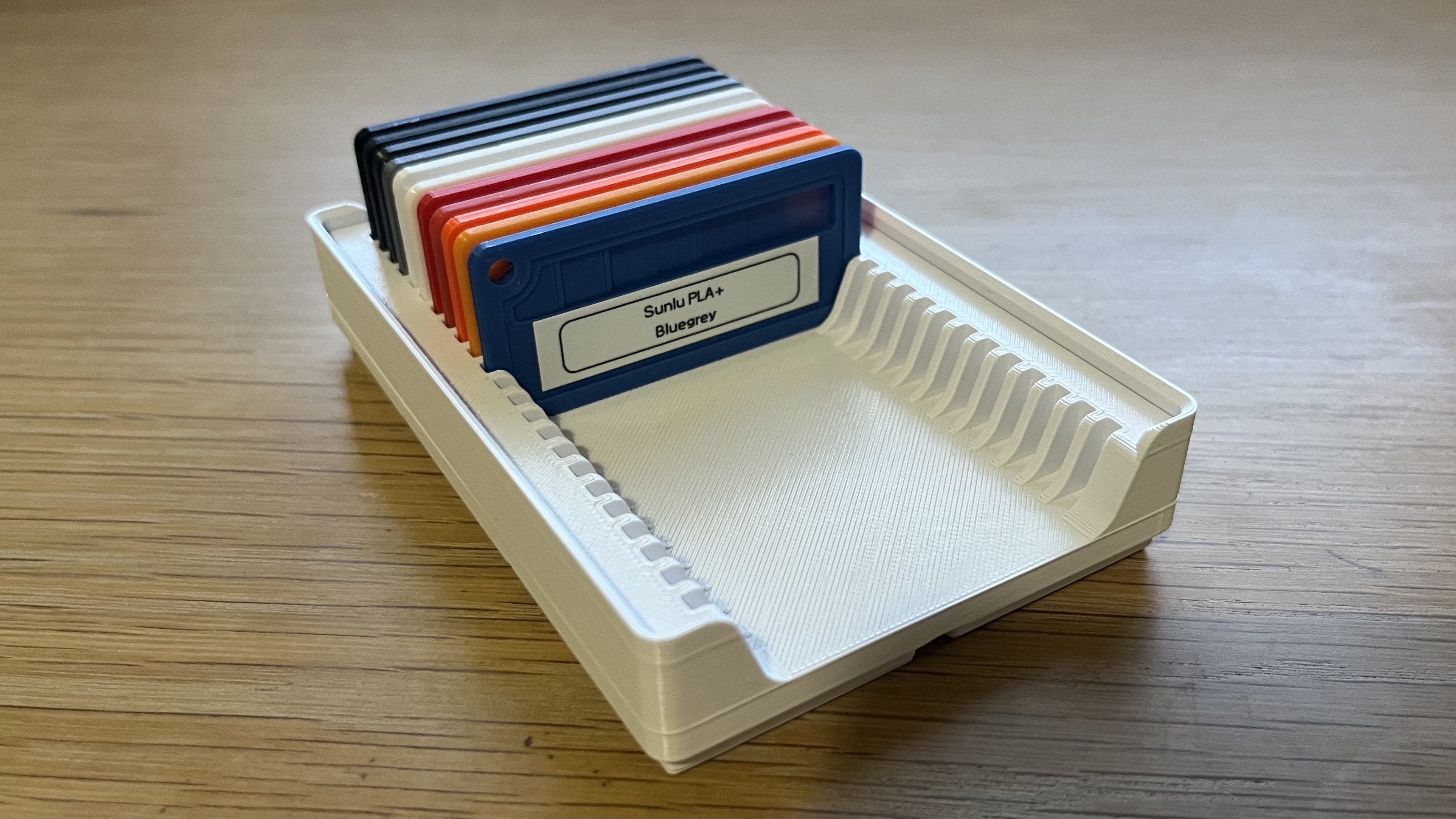 Gridfinity Holder for Compact Filament Swatches 3D model thumbnail