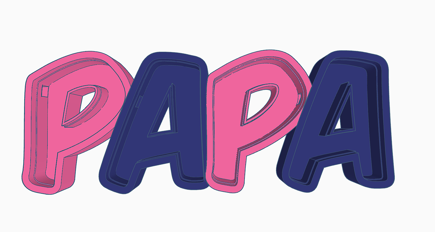 Papa Namenslampe