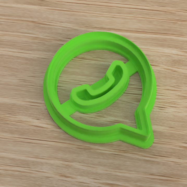 Whatsapp logo Cookie Cutter