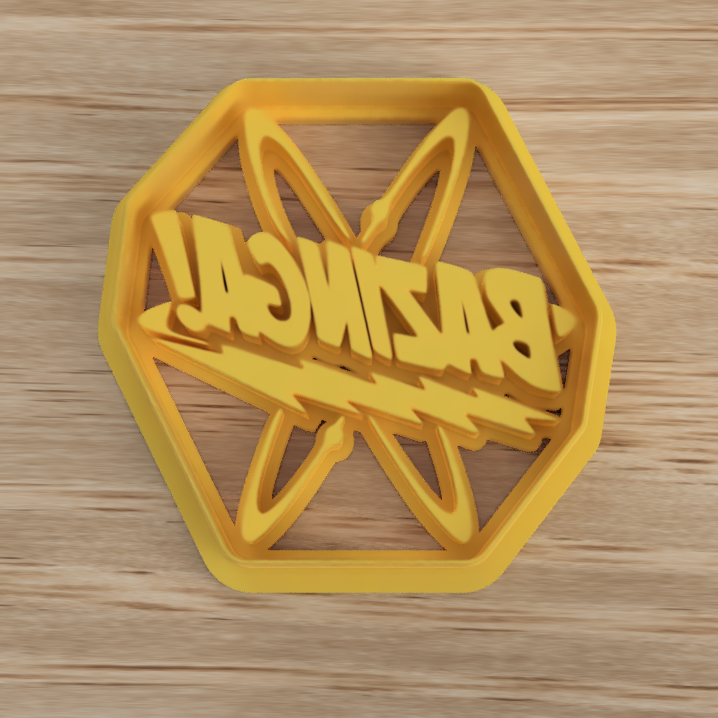 Bazinga text Cookie Cutter