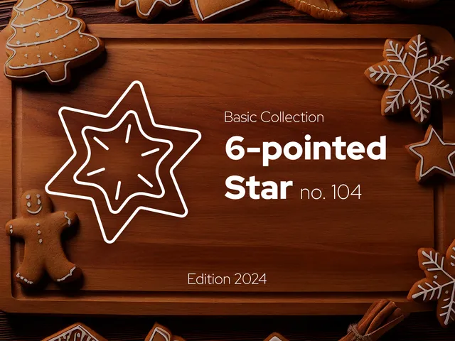 6-pointed Star - Gingerbread Cutter no. 104