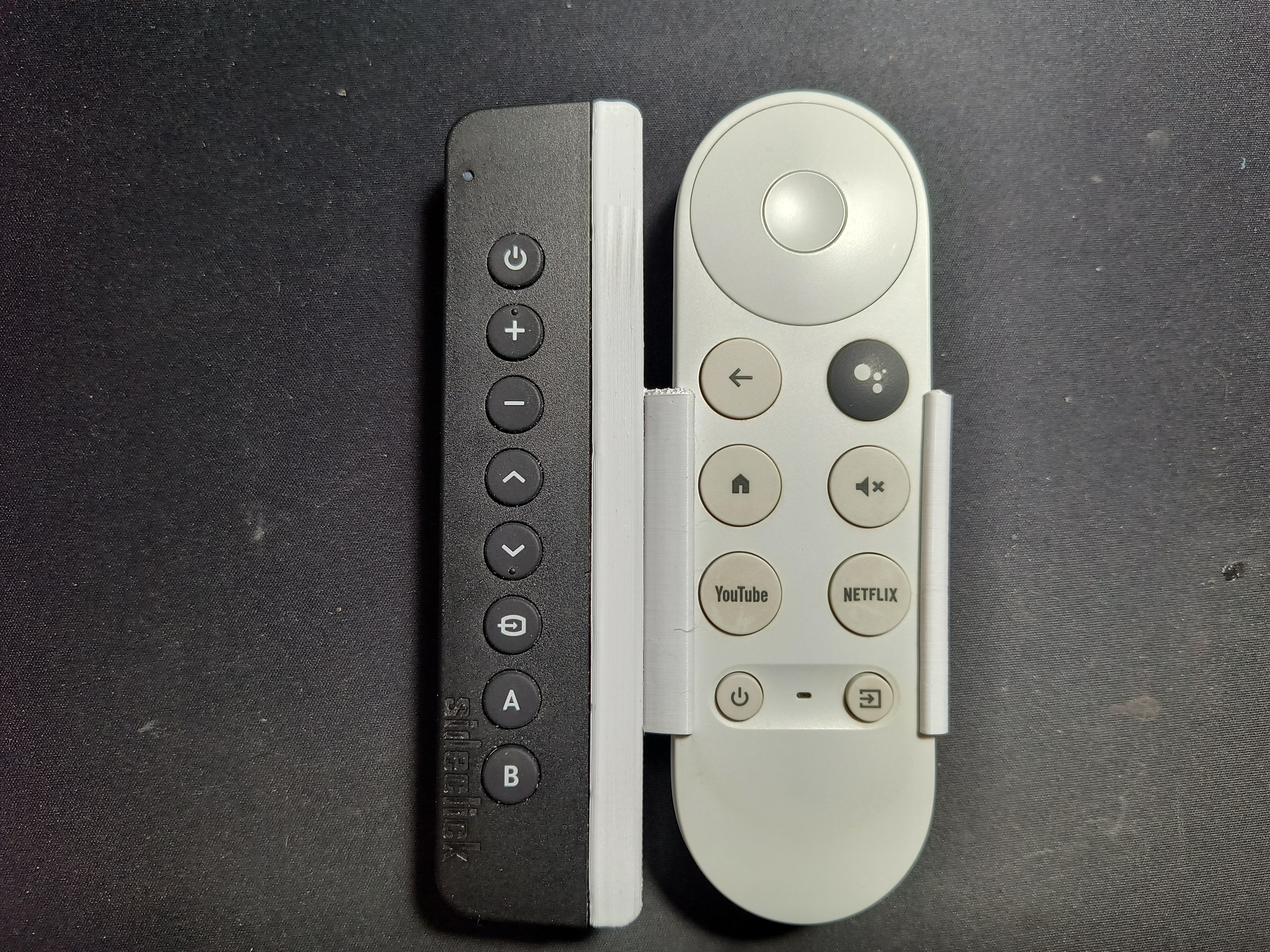 SideClick Chromecast with Google TV Remote and Blank Cover