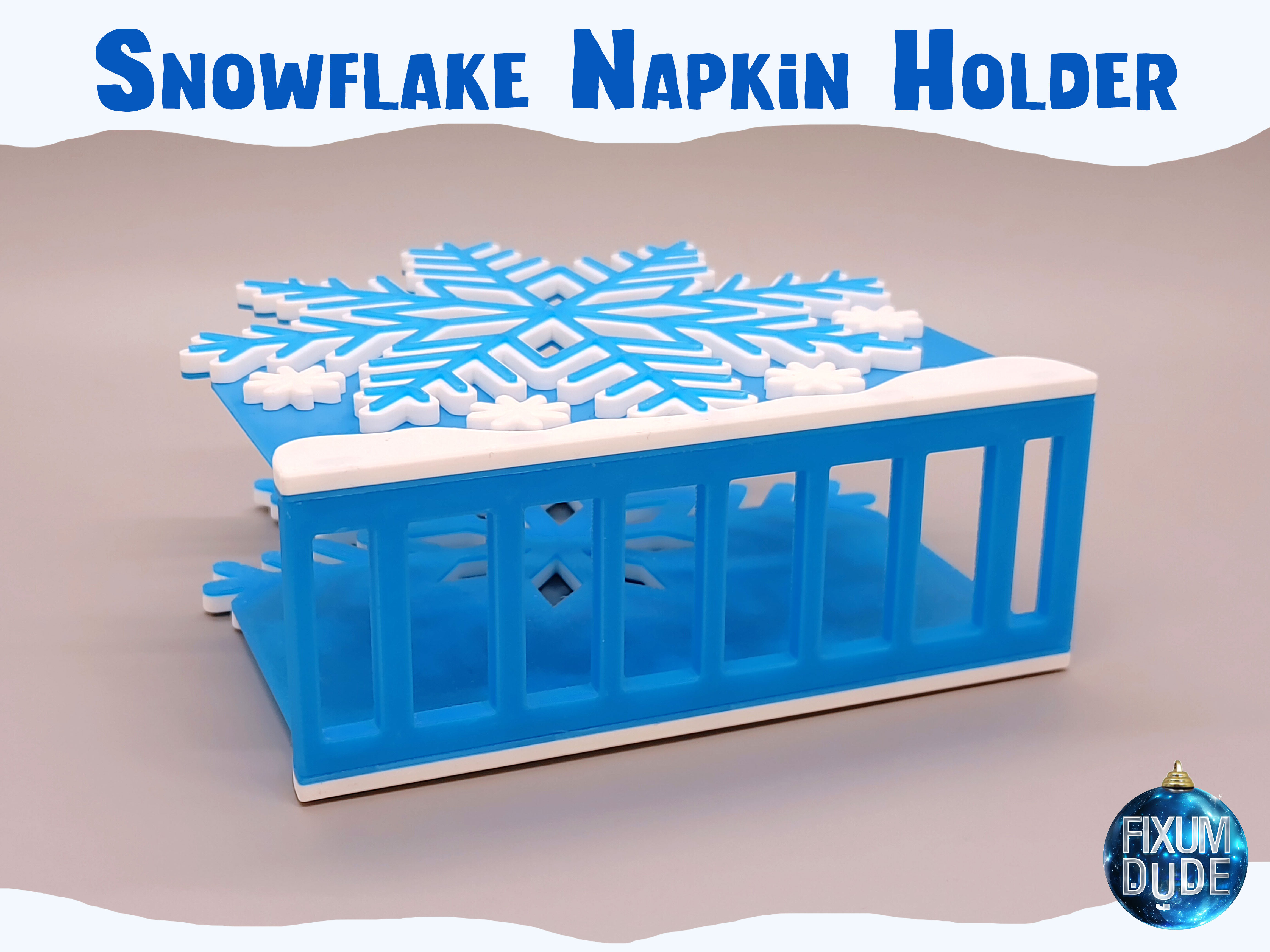 Snap Together Snowflake Napkin Holder — miniatura 5