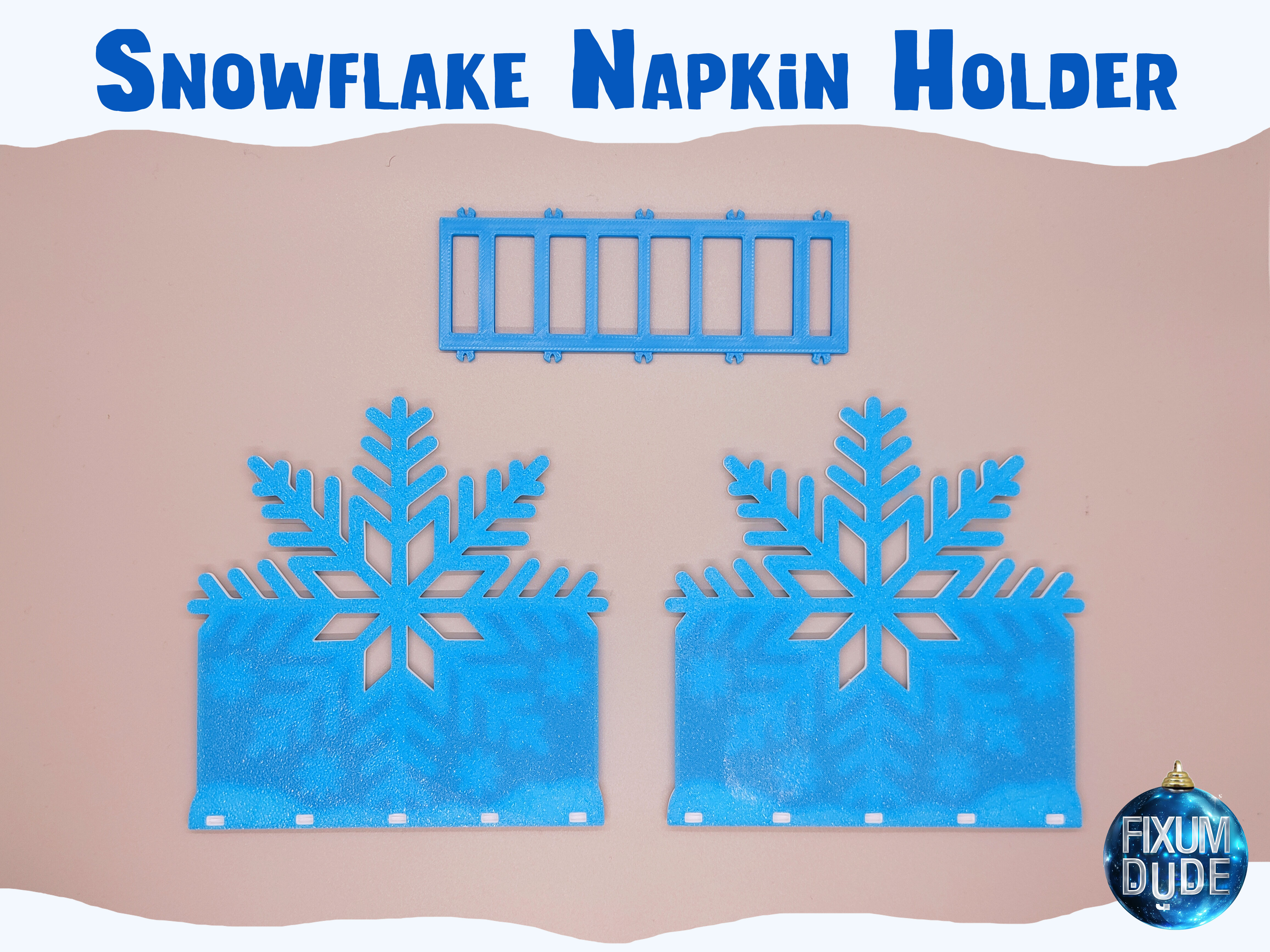Snap Together Snowflake Napkin Holder — miniatura 7