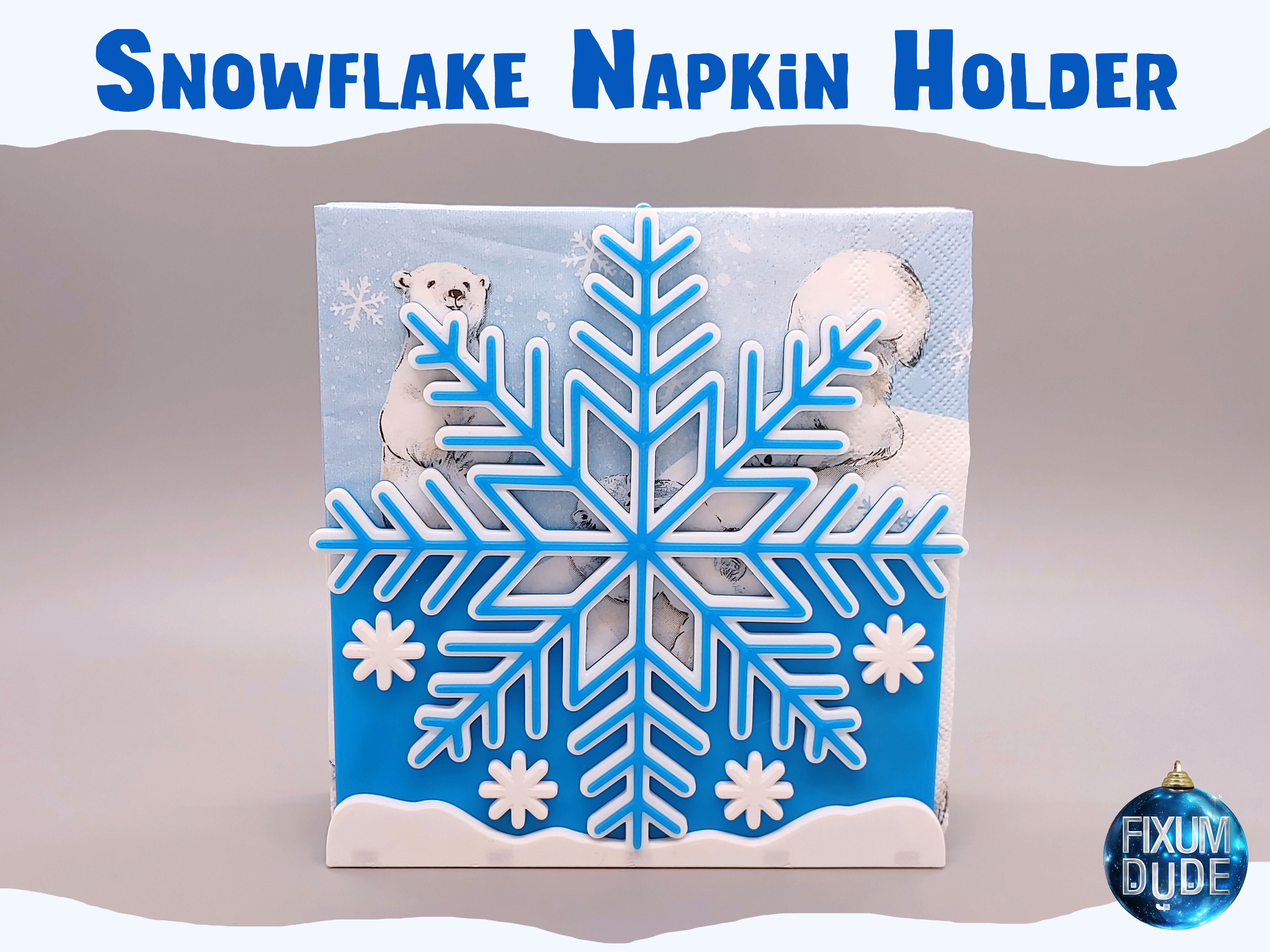 Snap Together Snowflake Napkin Holder — miniatura 3