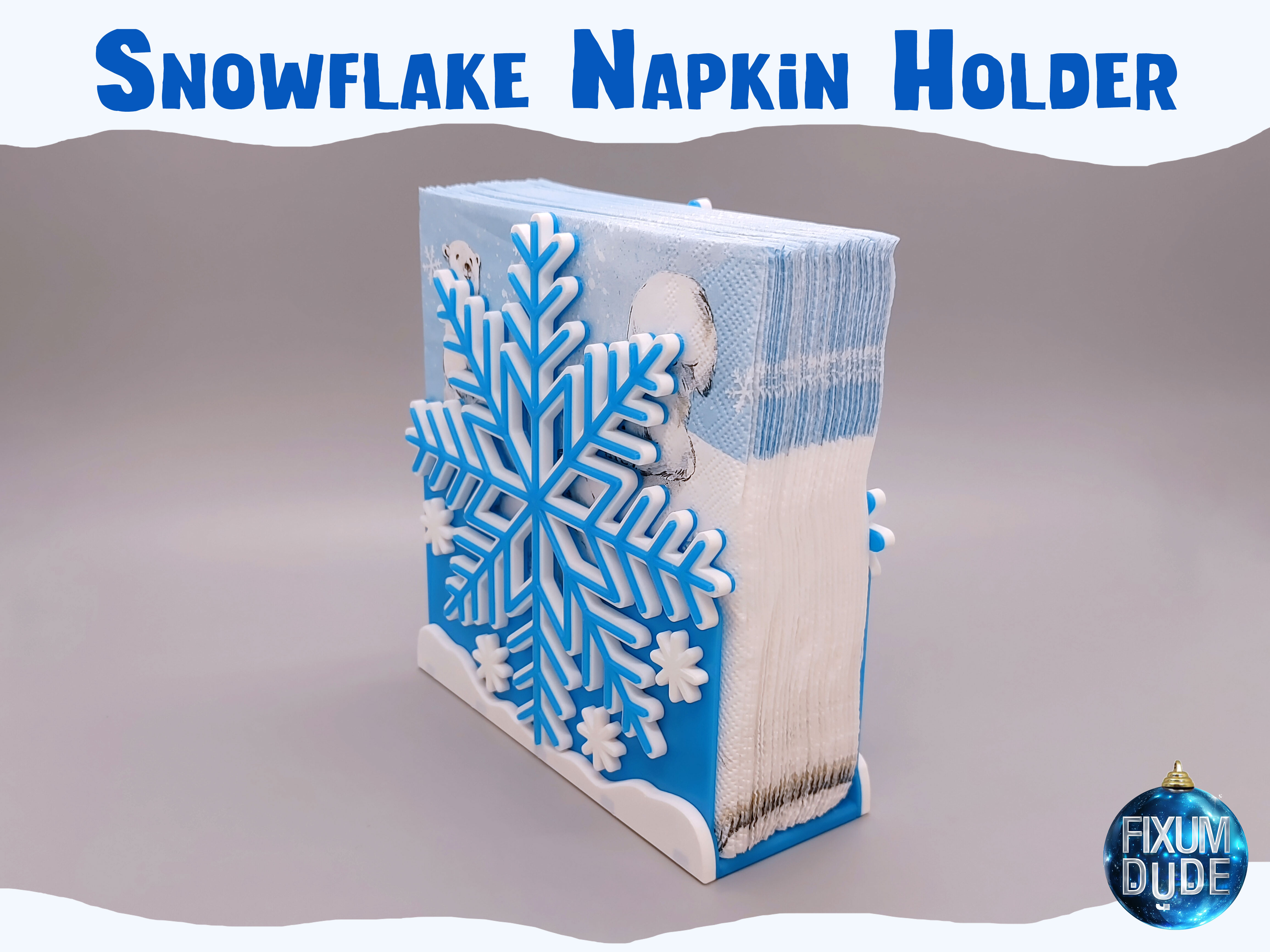 Snap Together Snowflake Napkin Holder — miniatura 2
