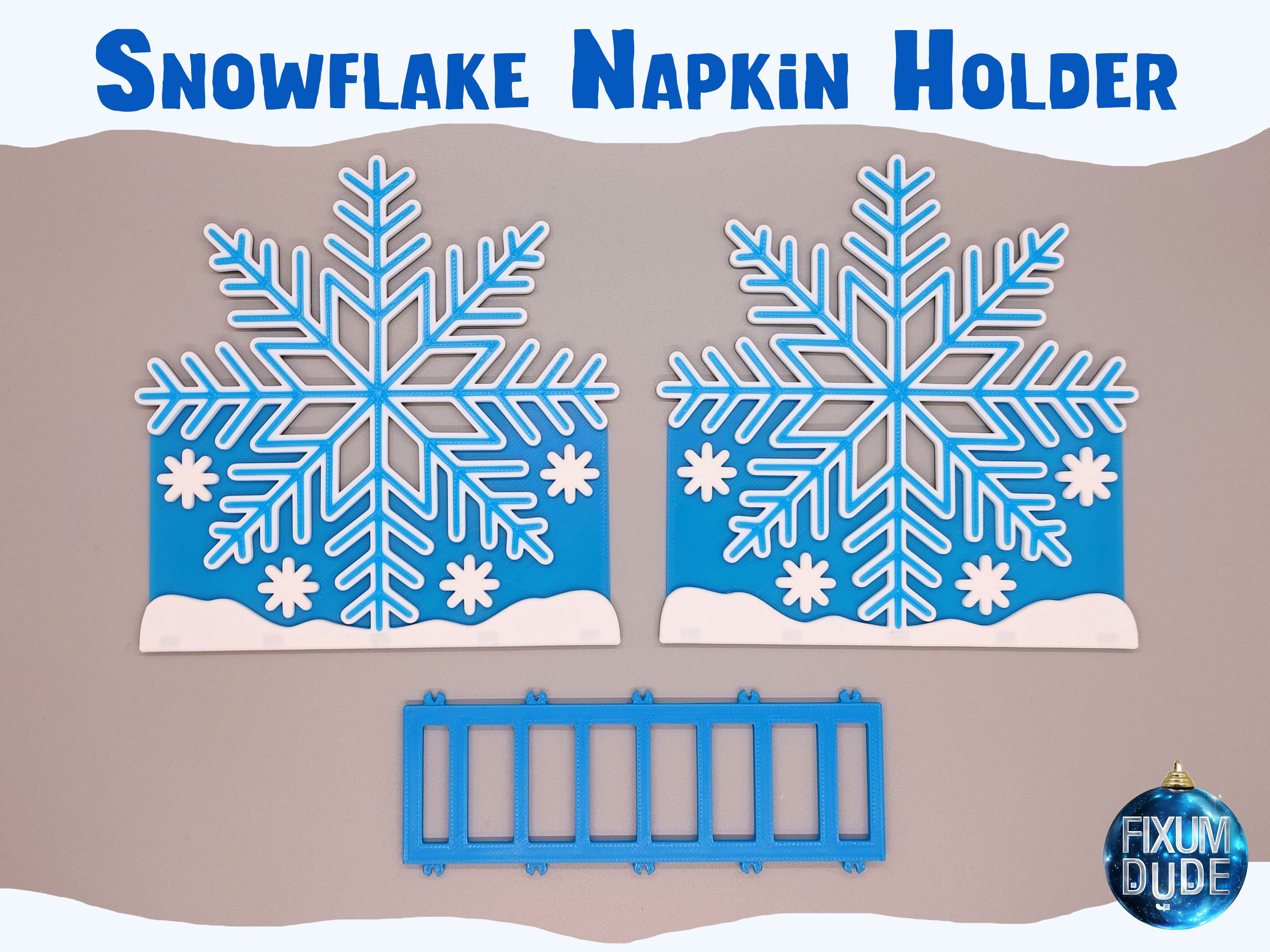 Snap Together Snowflake Napkin Holder — miniatura 4
