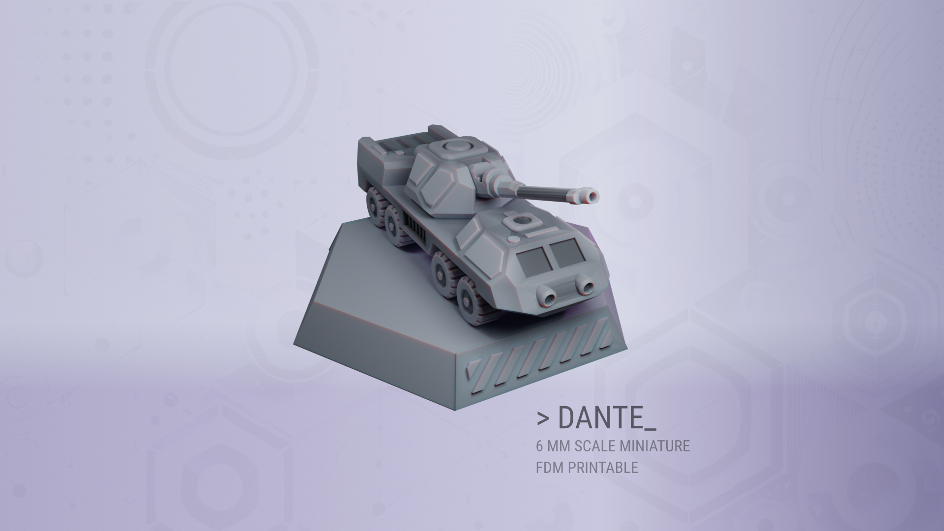 Dante for 6 mm Scale Wargames - FDM Printable Without Supports