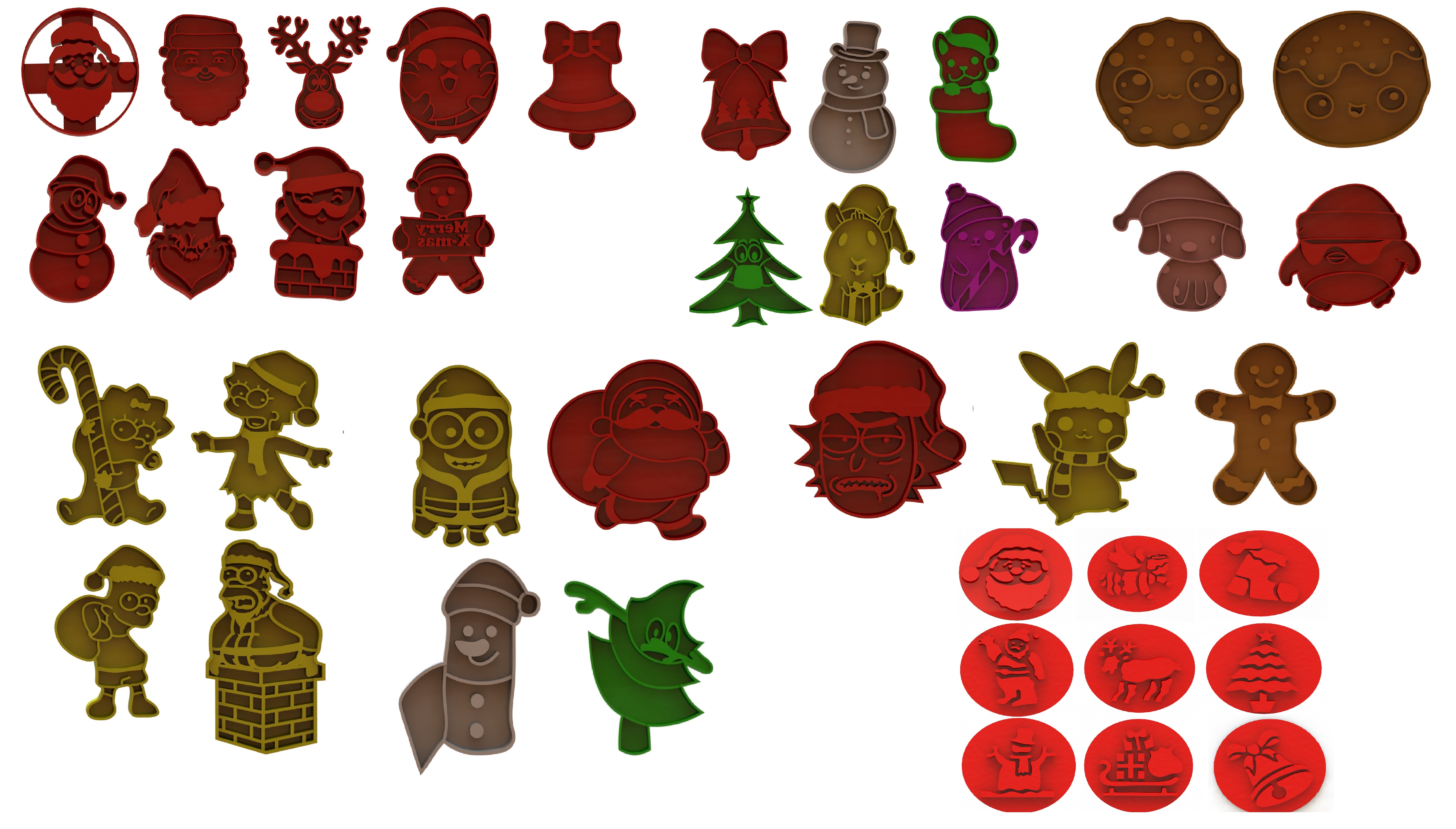 39 different designs christmas cookie cutters bundle