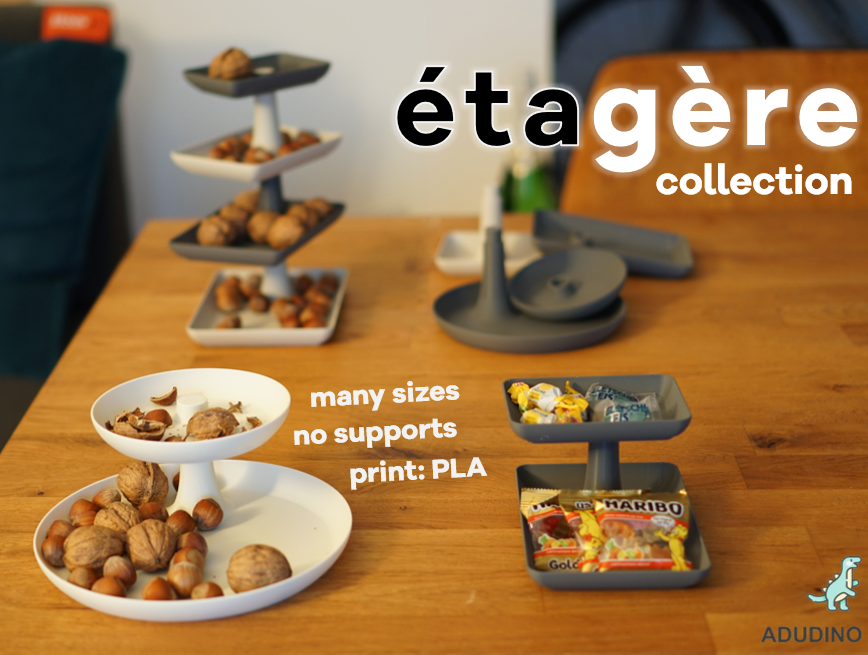 Etagere Collection - Parametric étagères / Serving Stands. Modular Etagere / Serving Stand