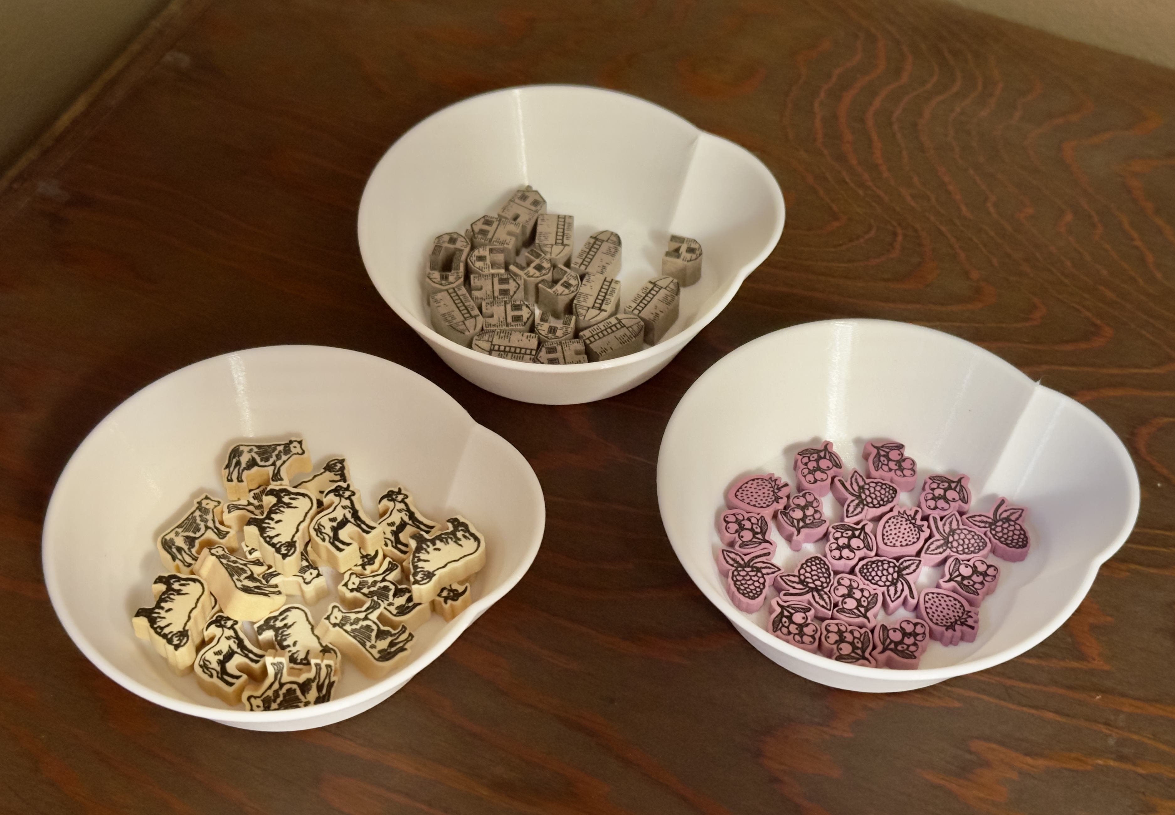 Miniatura 3 do modelo 3D Board Game Bit Bowls - Stackable