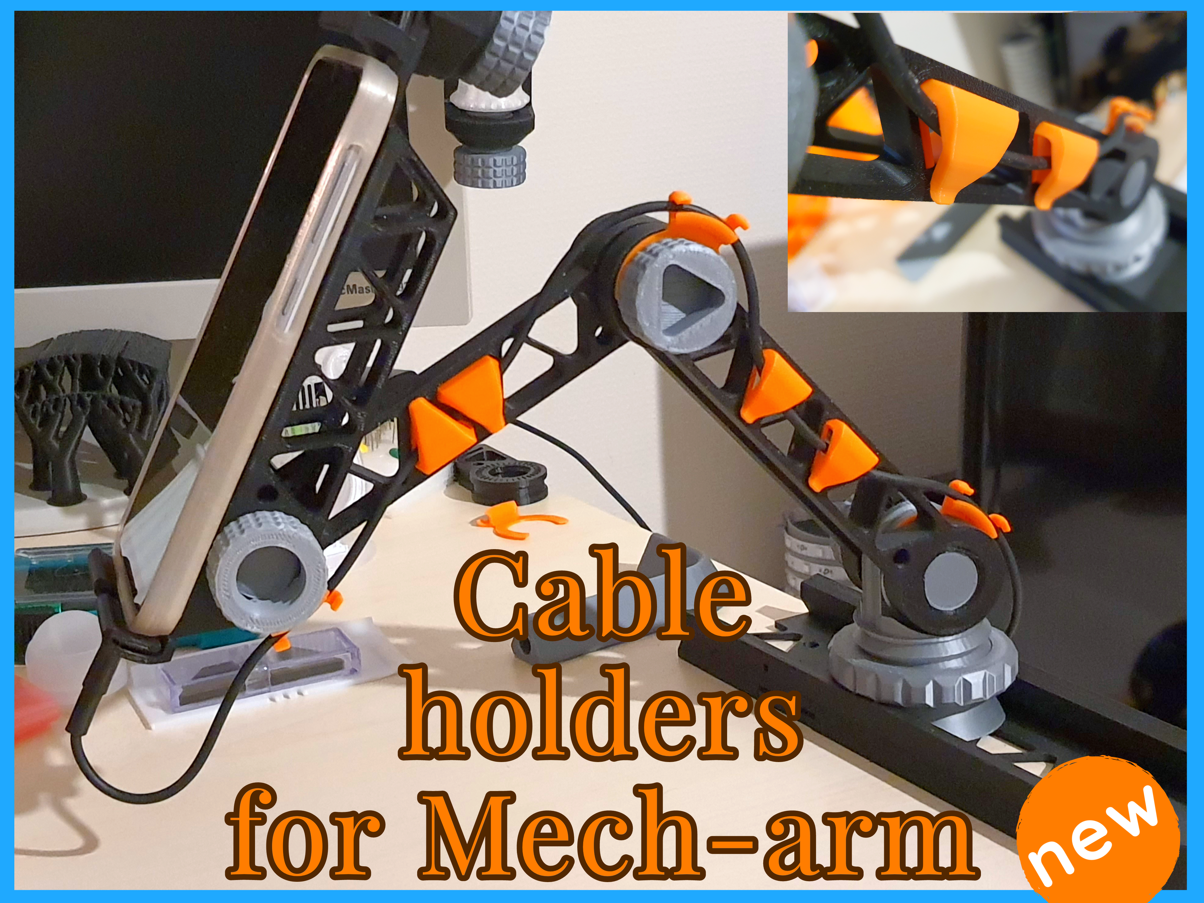 Cable holders for Merch-arm