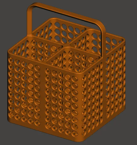 Basket for stencils, 4 compartsments