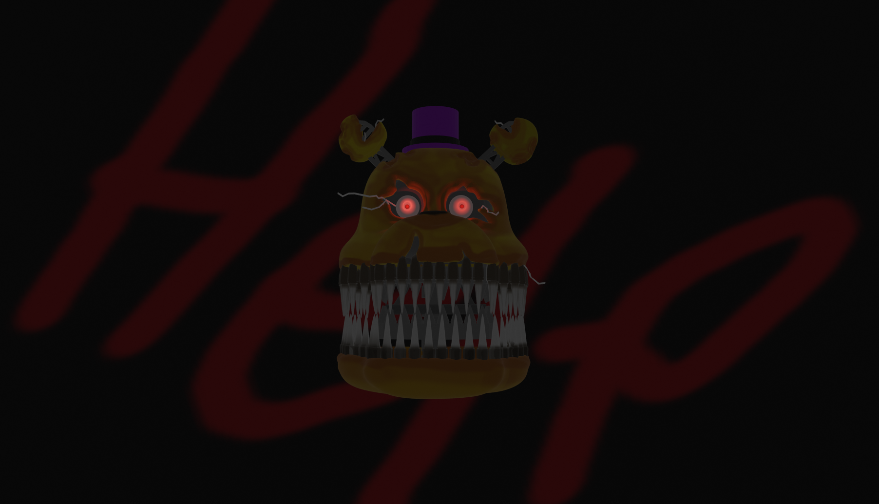 Miniatura 2 do modelo 3D Nightmare Fredbear Head