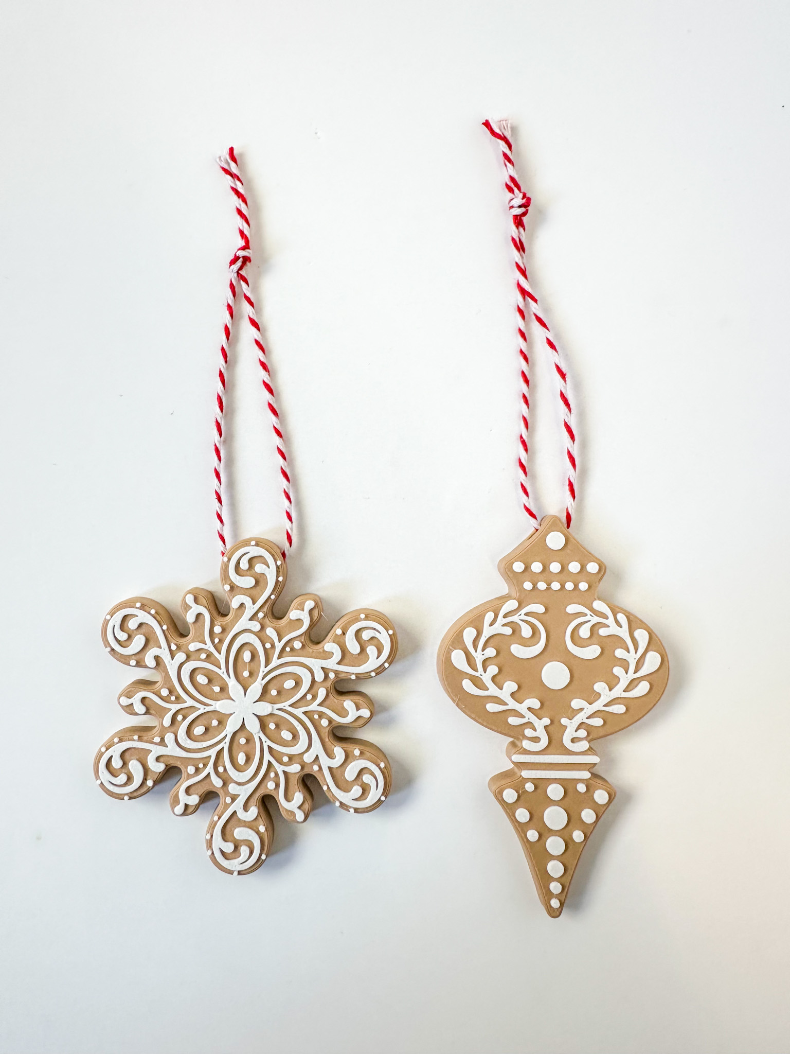 Gingerbread Cookie Ornaments (2 Styles)