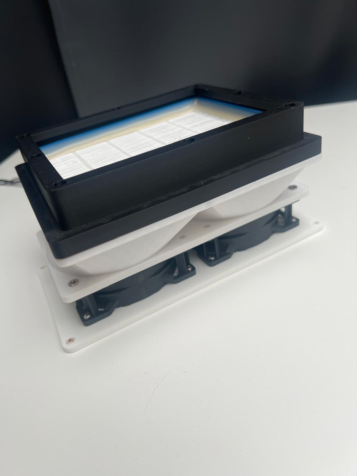 Hepa to dual fan