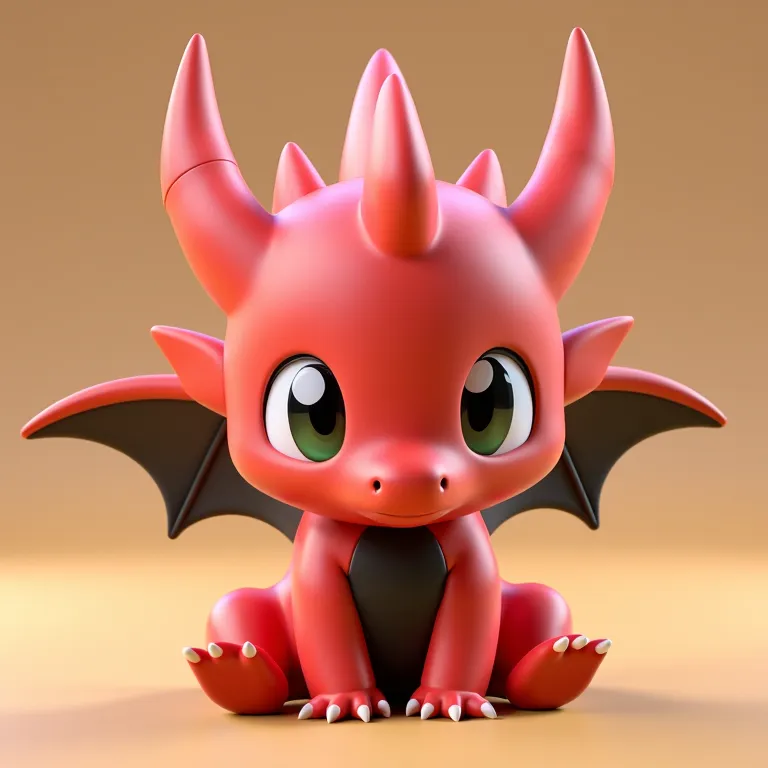 Cute Fire Dragon by MyMonsterVR | Download free STL model