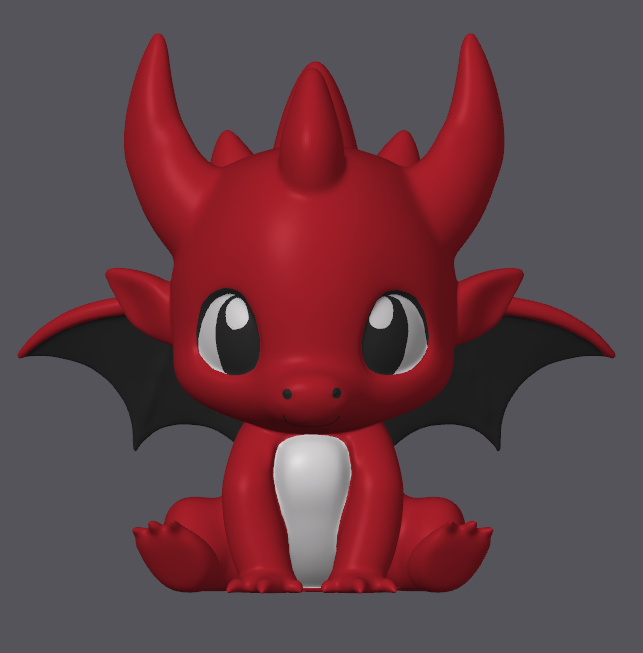 Miniatura 2 do modelo 3D Cute Fire Dragon