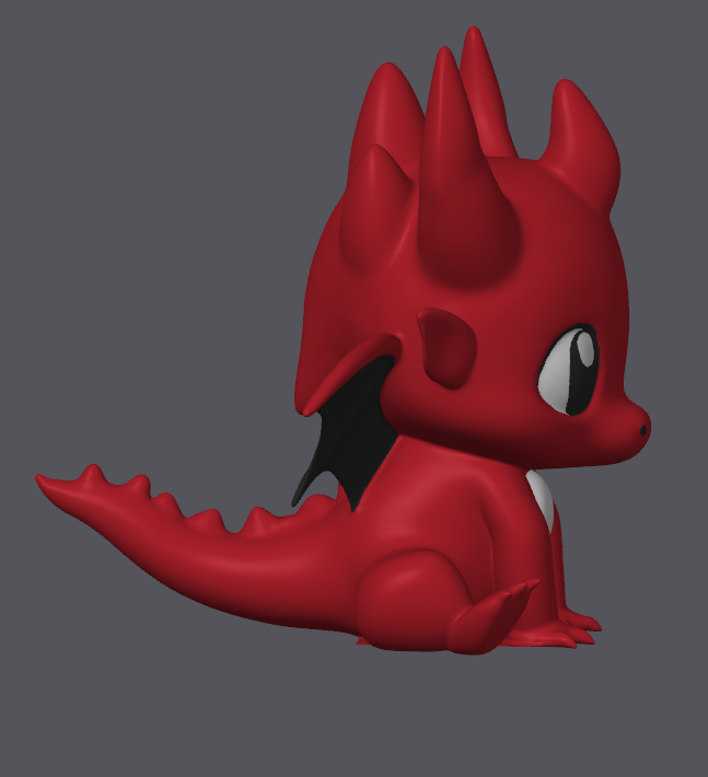 Miniatura 3 do modelo 3D Cute Fire Dragon