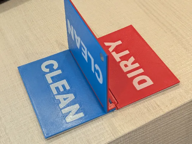 Flippable "Clean/Dirty" sign