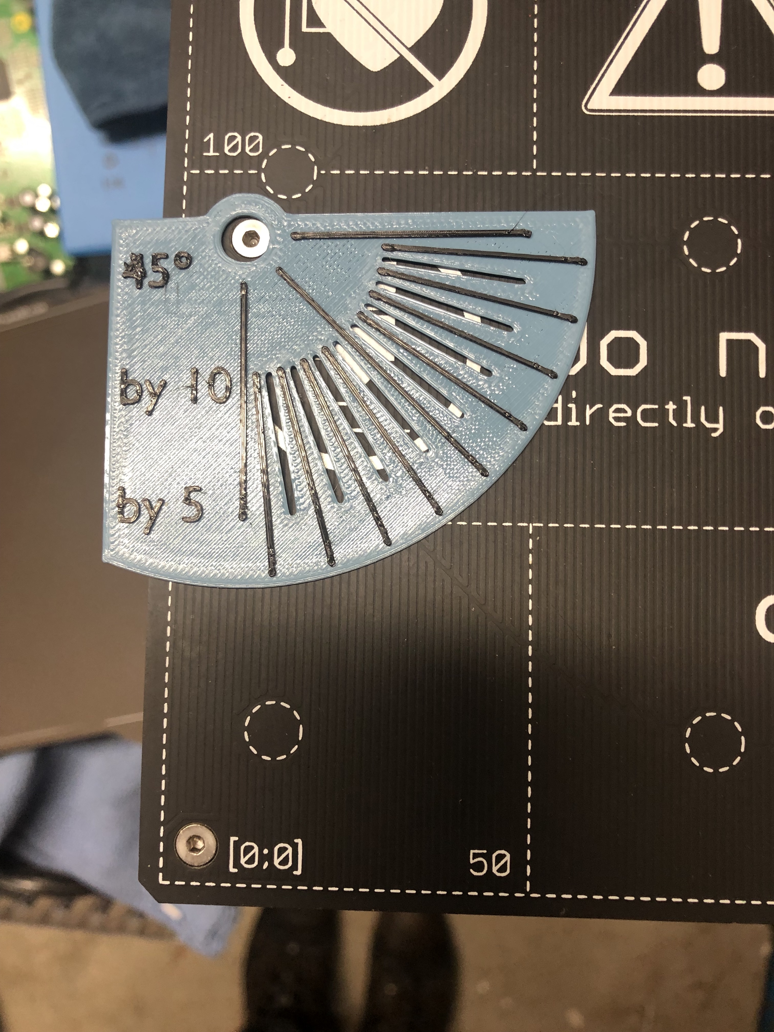 Angle Protractor - Octoprint Bed Leveling Nylock or Silicone Mod