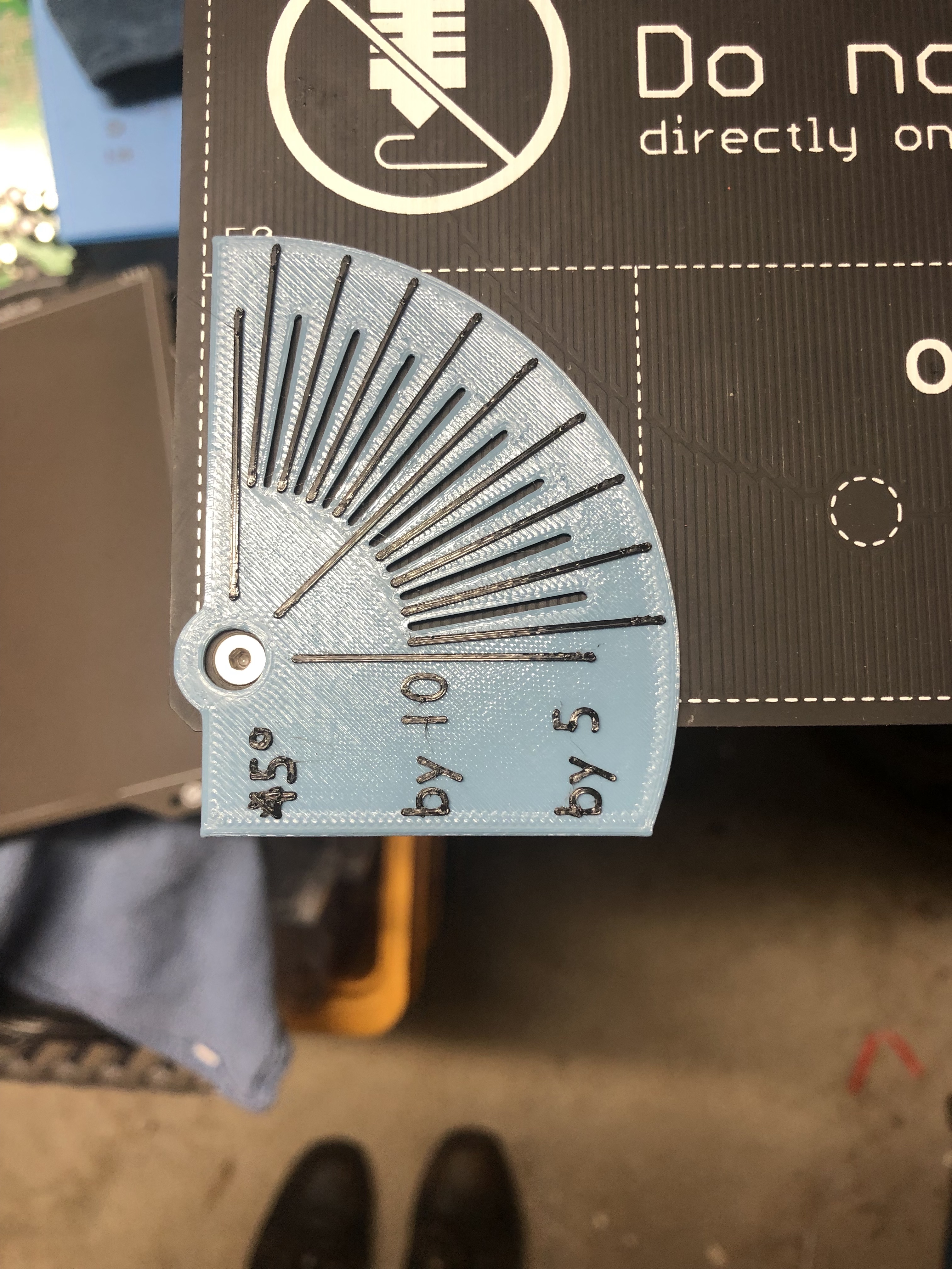 Angle Protractor - Octoprint Bed Leveling Nylock or Silicone Mod — miniatura 2