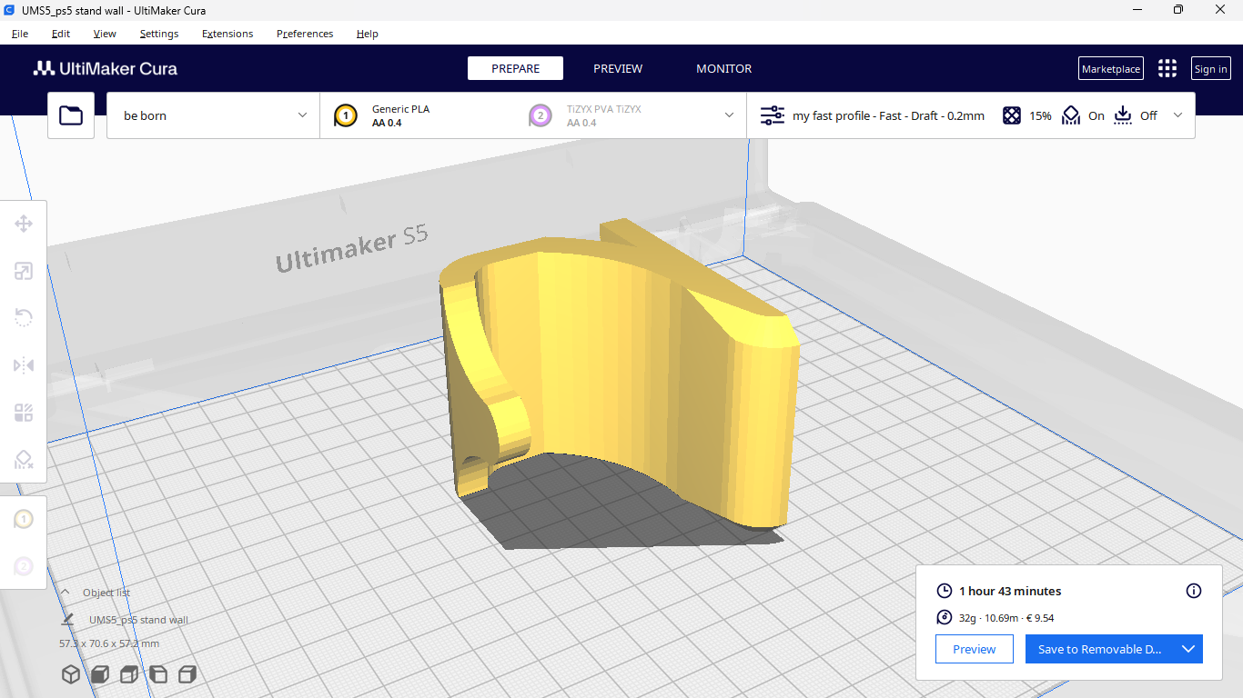 ps5 controller wallmount without screwholes — miniatura 3