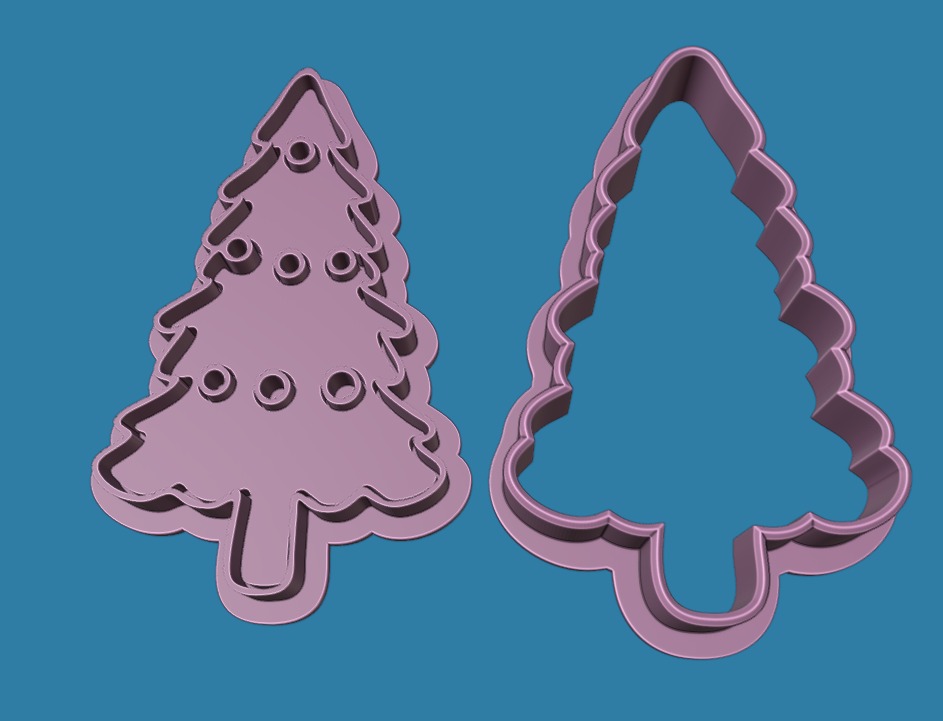 árbol de navidad cortador y marcador