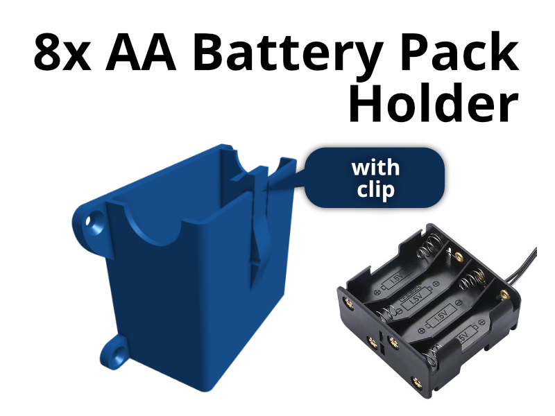 8x AA Battery Pack Mount with Clip