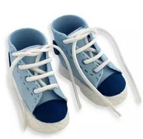 3D Baby Shoes - Sugar Paste Cutter (Fondant) for decorating cakes.