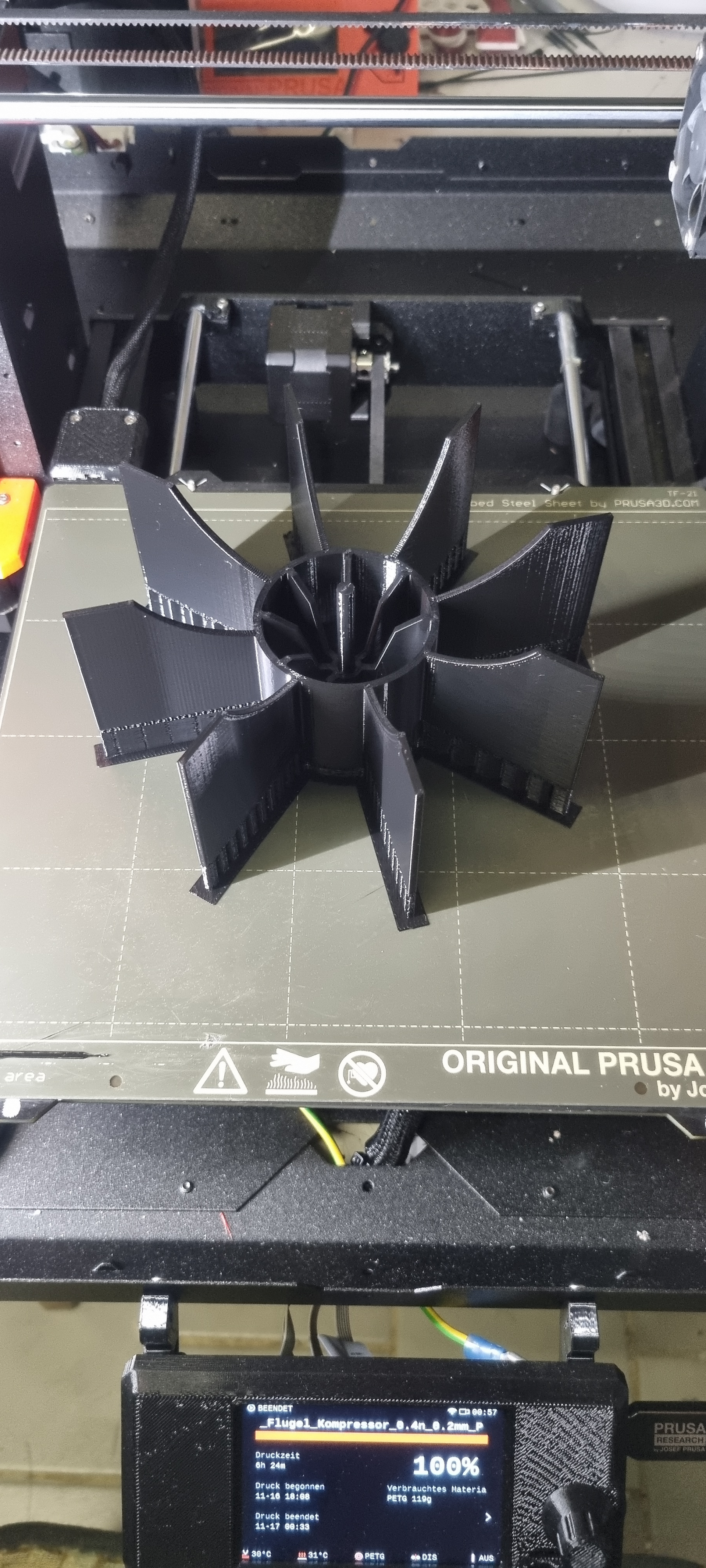 Fan impeller for FIAC air compressor/Lüfterrad für FIAC Luftkompressor (24liter, HP 1.5, 2001)