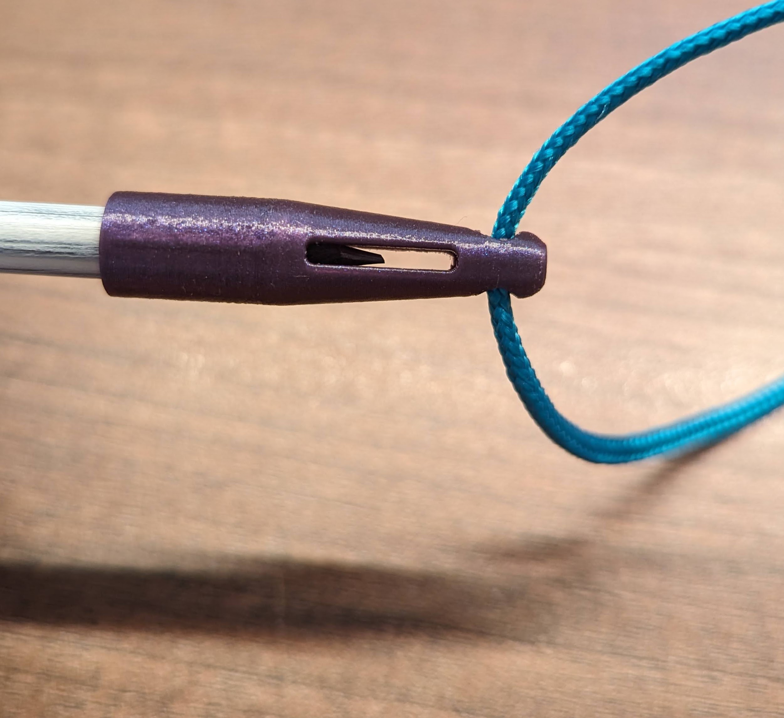 Pencil cap with lanyard eyelet
