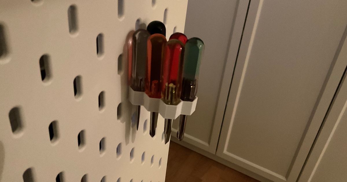 IKEA Skadis Screwdriver Holder by MonsterSmurf Download