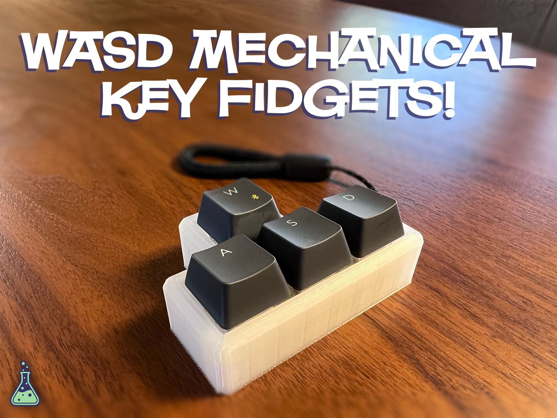 WASD Key Switch Fidget Lanyard
