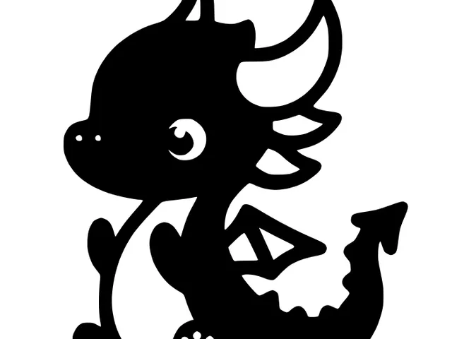 Cute dragon stencil