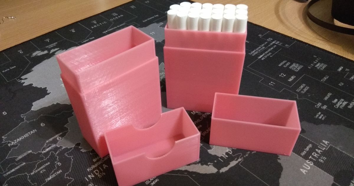 Simple Cigarette Box (Holder) by BCDesign3D Download free STL model