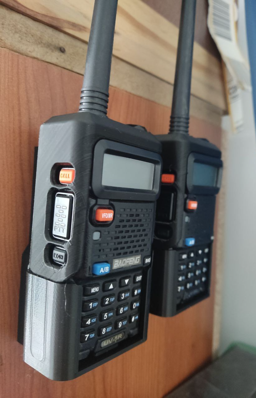 Baofeng UV-5R Wall-Mount (Button Guard compatible)