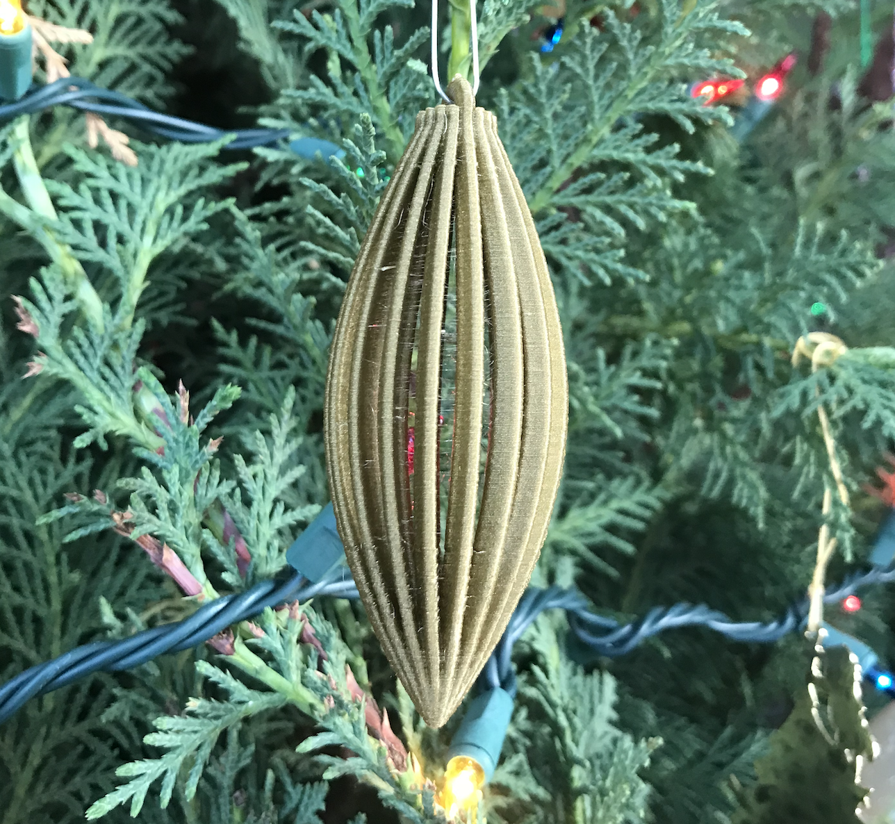 Ribbed Ovoid Ornament