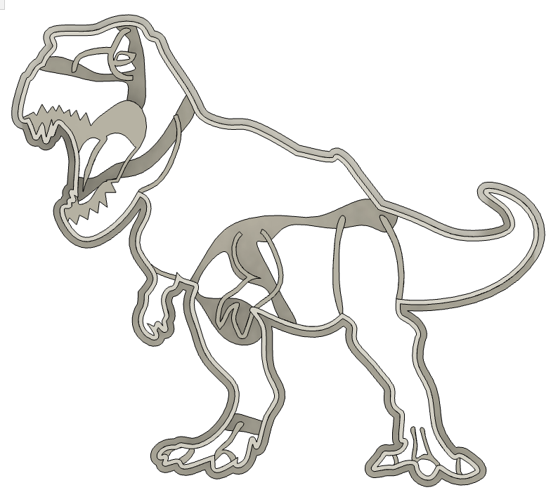 Miniatura 5 do modelo 3D T-Rex Cookie Cutter