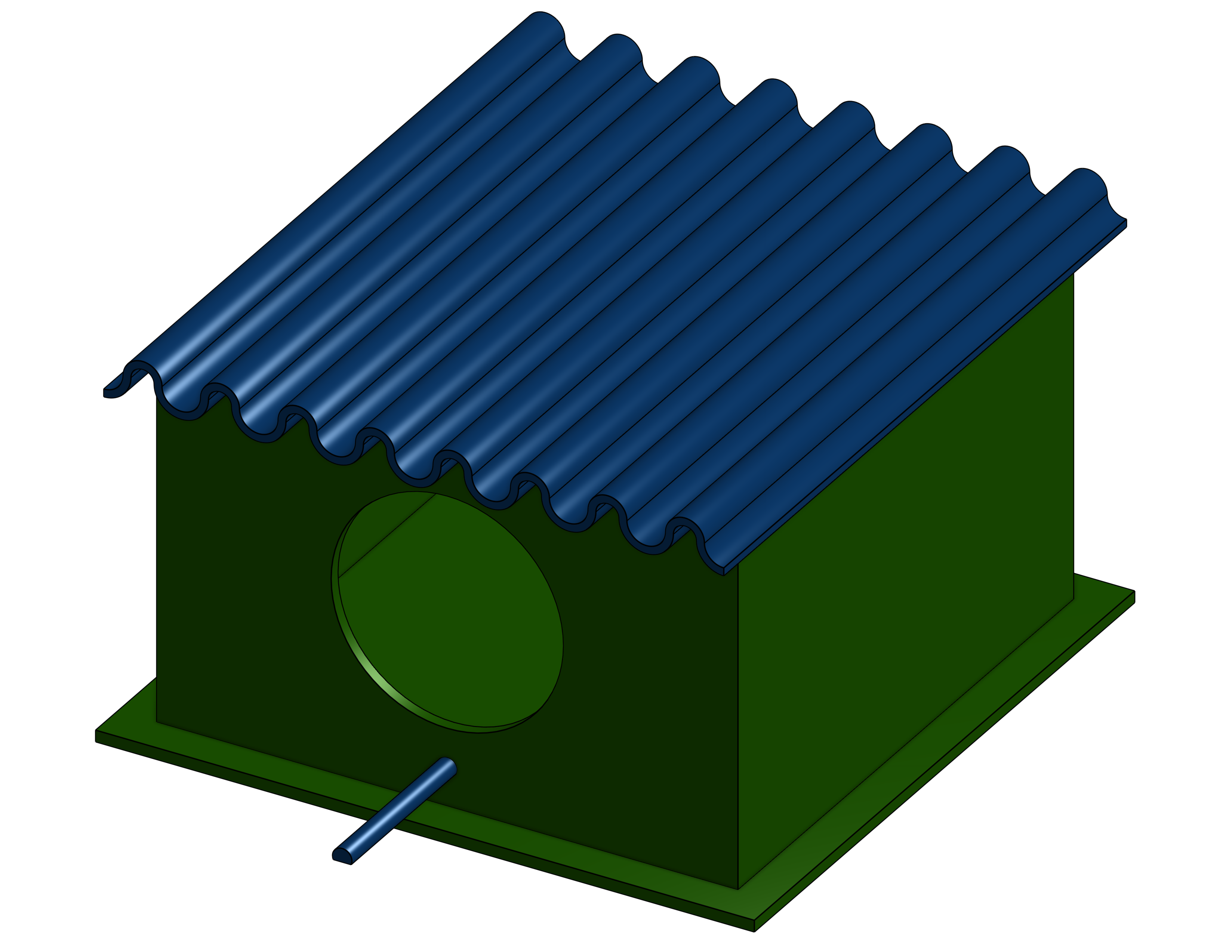Birdhouse - Curvy Roof