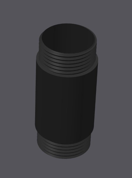 Longer threaded tube 784mm by pswayze | Download free STL model ...