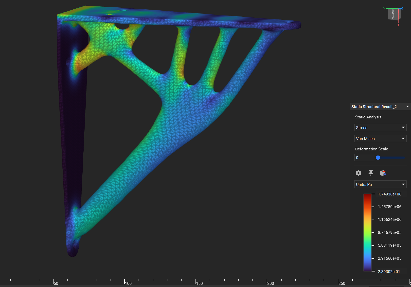 Topology Optimized Shelf Bracket