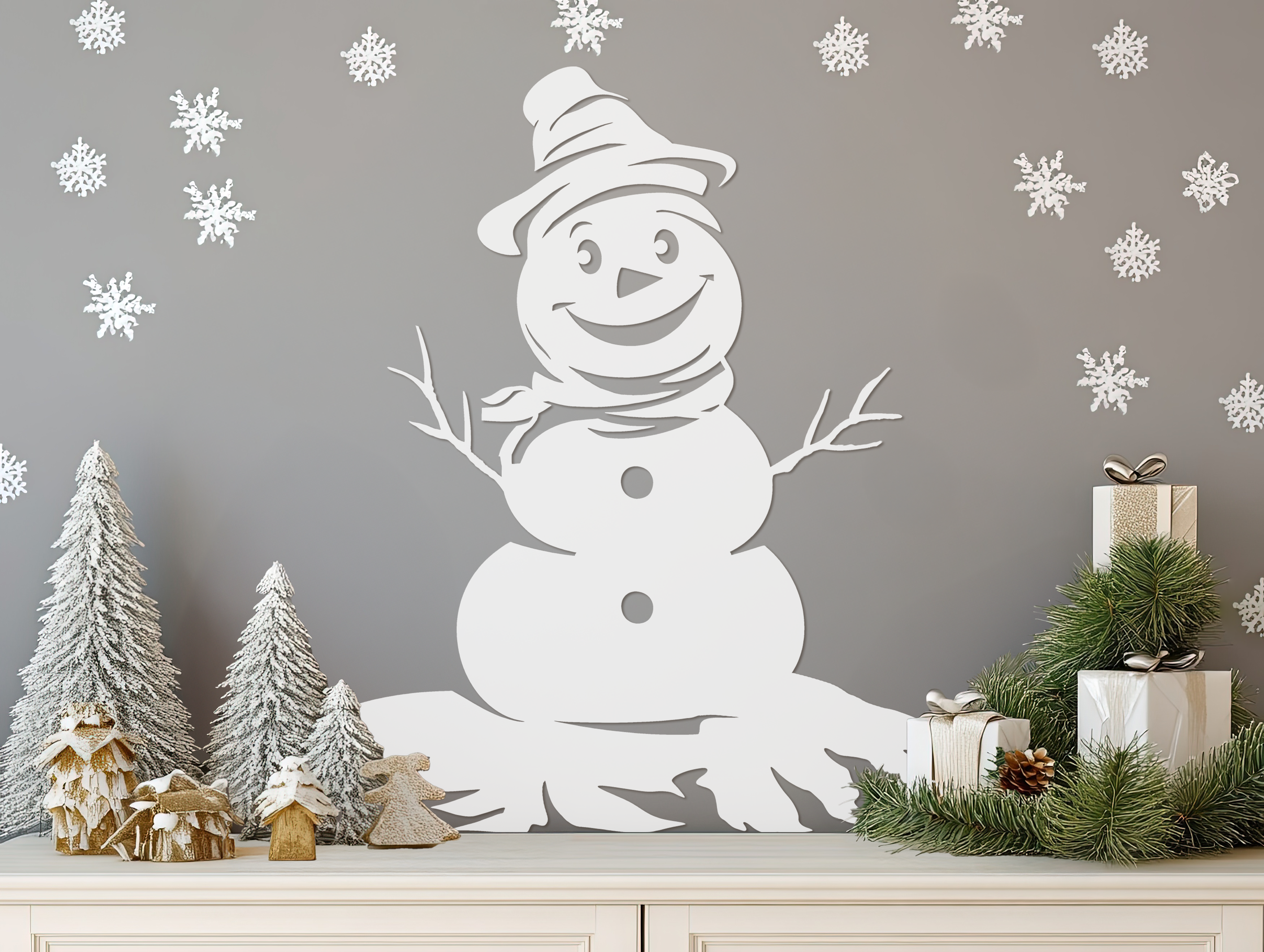 Christmas Wall Decoration - Happy Snowman