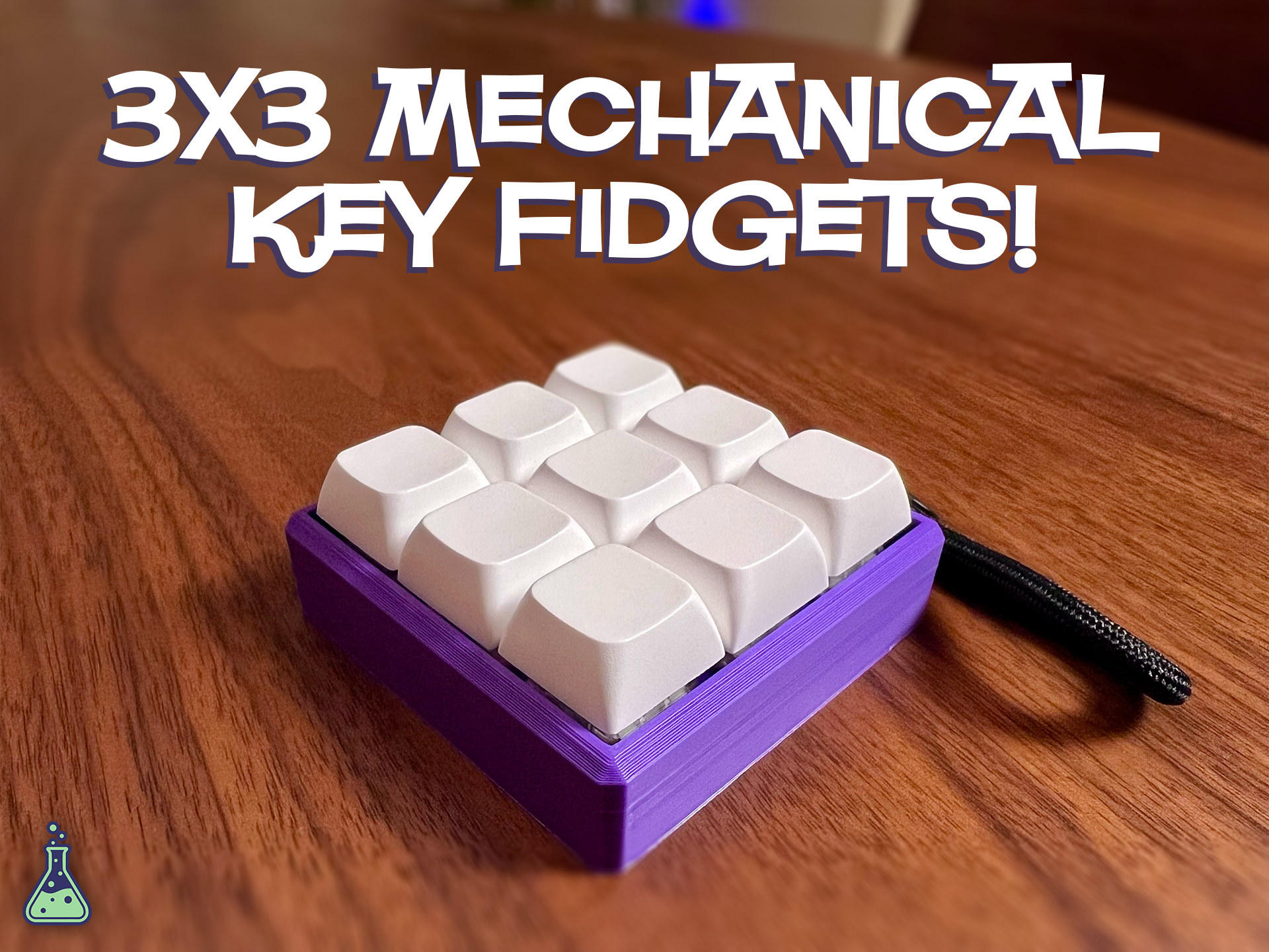 3x3 Key Switch Fidget Lanyard