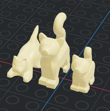 Lego Cat and kitten animal model's