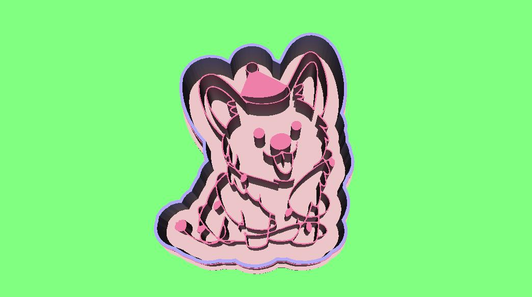 cookie cutter christmas corgi