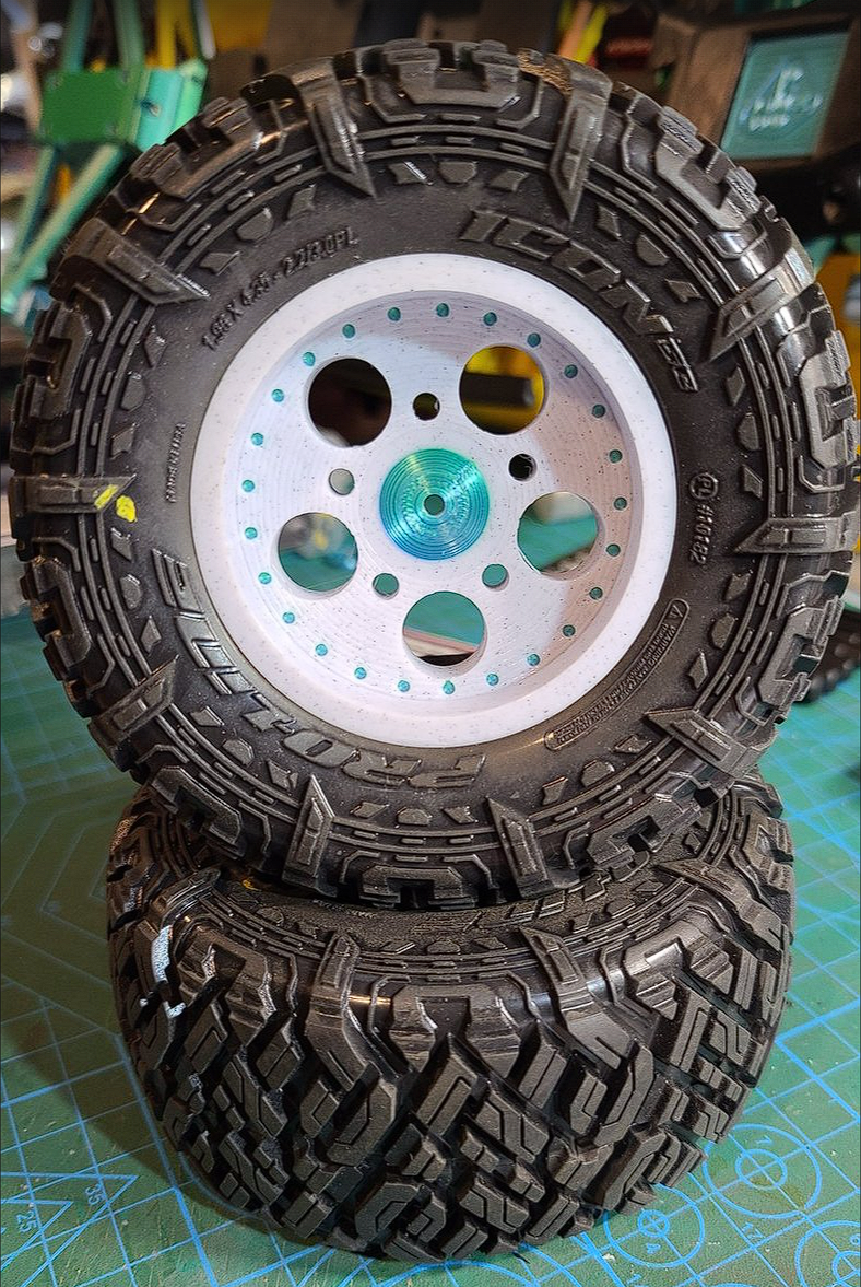 2.2/3.0 Rimset for Pro-line Icon Tire on 3Dset Buggy Model 7