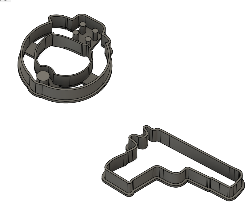 Police Handcuff and Pistol Cookie Cutter