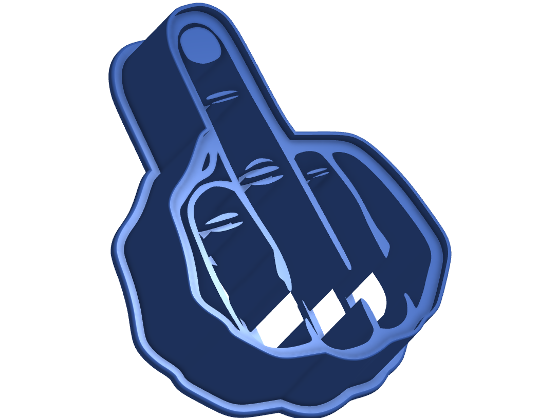 Middle finger cookie cutter