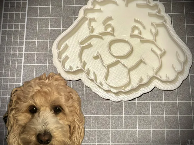Labradoodle (Floofy Dog) Cookie Cutter and Stamp